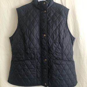 Barbour size 14 navy blue quilted field vest